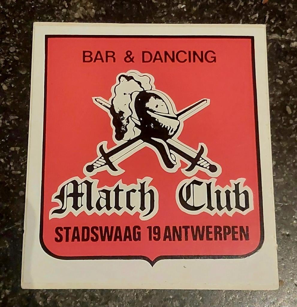 Sticker Café Antwerpen Match Club, Ophalen of Verzenden