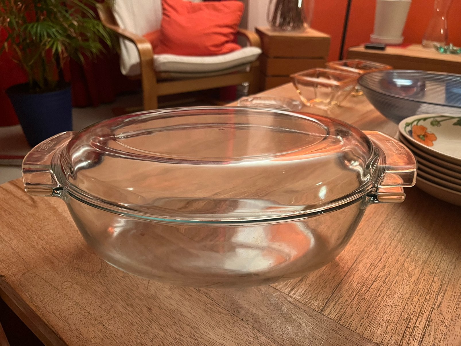 Cocotte avec couvercle, Pyrex, Avec couvercle, Enlèvement ou Envoi, Verre, Utilisé
