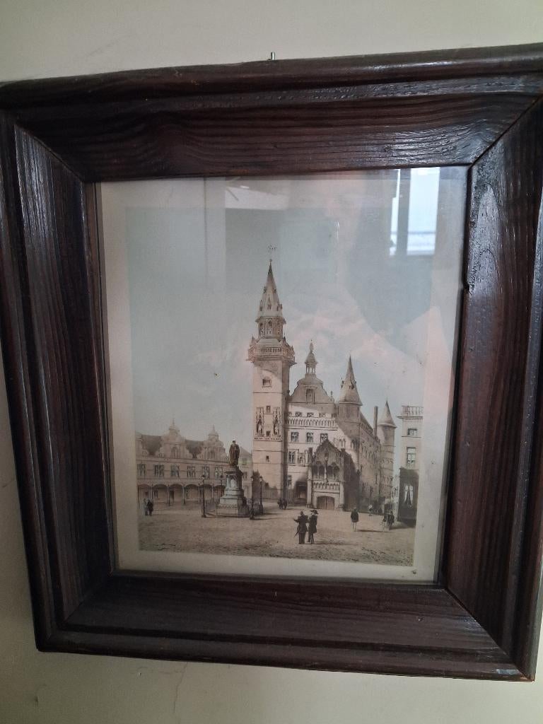 Prent, Collections, Photos & Gravures, Utilisé, Gravure, Bâtiment, Enlèvement