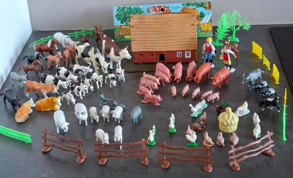 Vintage miniatuur boerderijdieren, Ophalen of Verzenden, Zo goed als nieuw