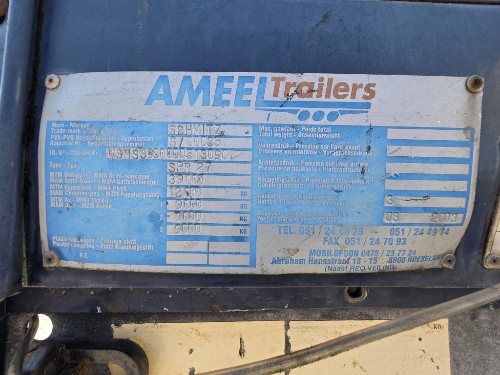 Schmitz oplegger (Stock ID 13090) — 3