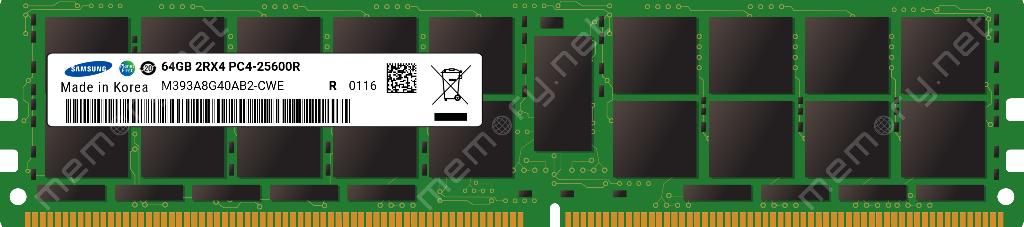 64GB DDR4 3200 MHz ECC M393A8G40AB2-CWE, Computers en Software, RAM geheugen, Gebruikt, Verzenden, Server, DDR4