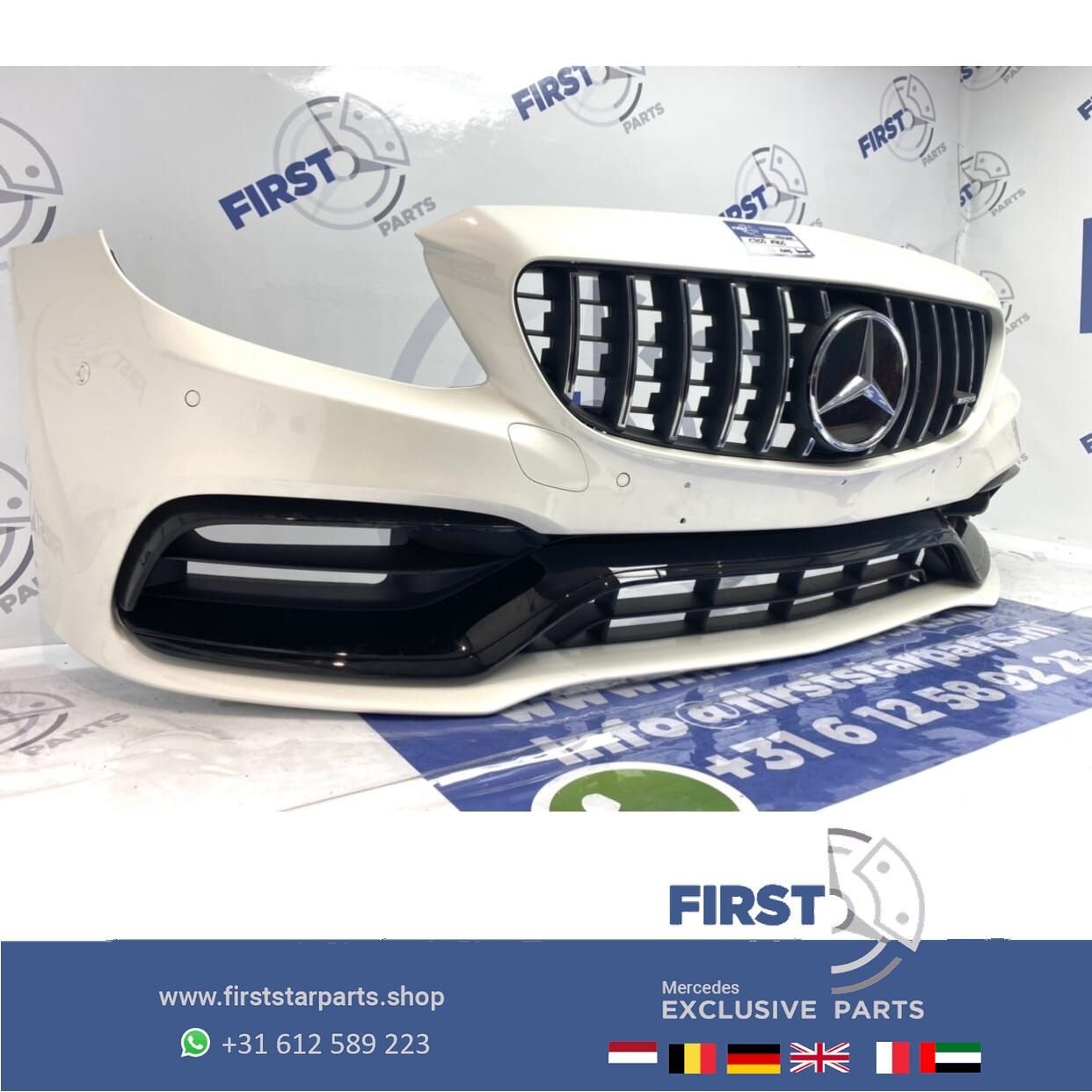 A205 C205 FACELIFT 2021 C63 AMG VOORBUMPER + GT GRIL COMPLEE, Utilisé, -, Avant, -