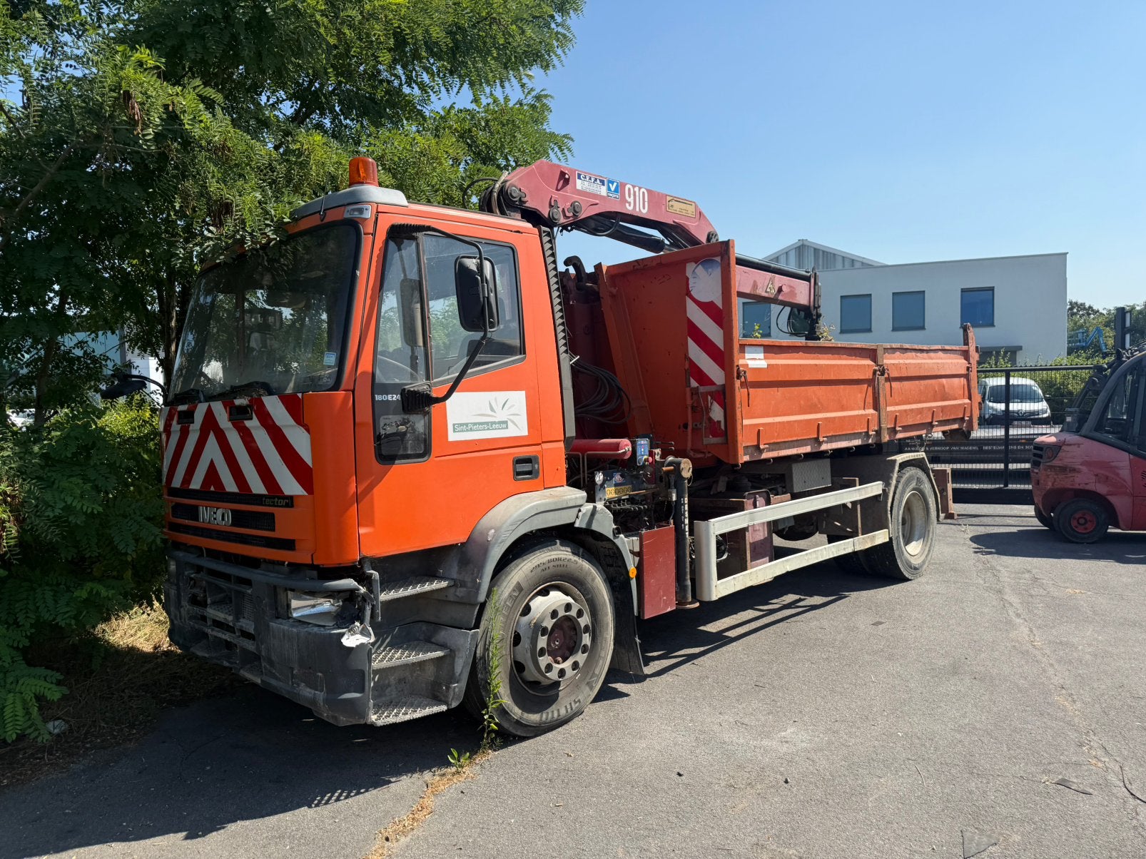 Iveco 180E24 Containersysteem Met Kraan , 2003, Auto's, Iveco, Bedrijf, Diesel, Te koop