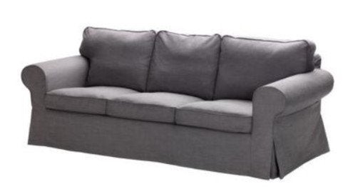 donkergrijze hoezen voor EKTORP sofa 3-zit IKEA, Ophalen, Zo goed als nieuw, Stof