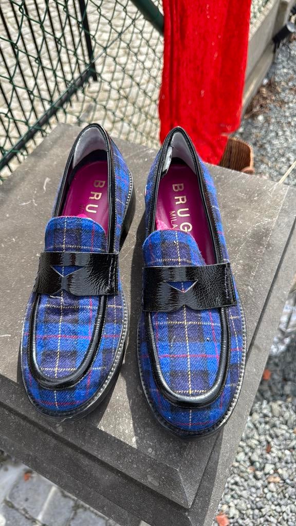 1paar schoenen van het merk BRUGLIA MILANO, Vêtements | Hommes, Chaussures, Comme neuf, Enlèvement, Flâneurs, Bleu