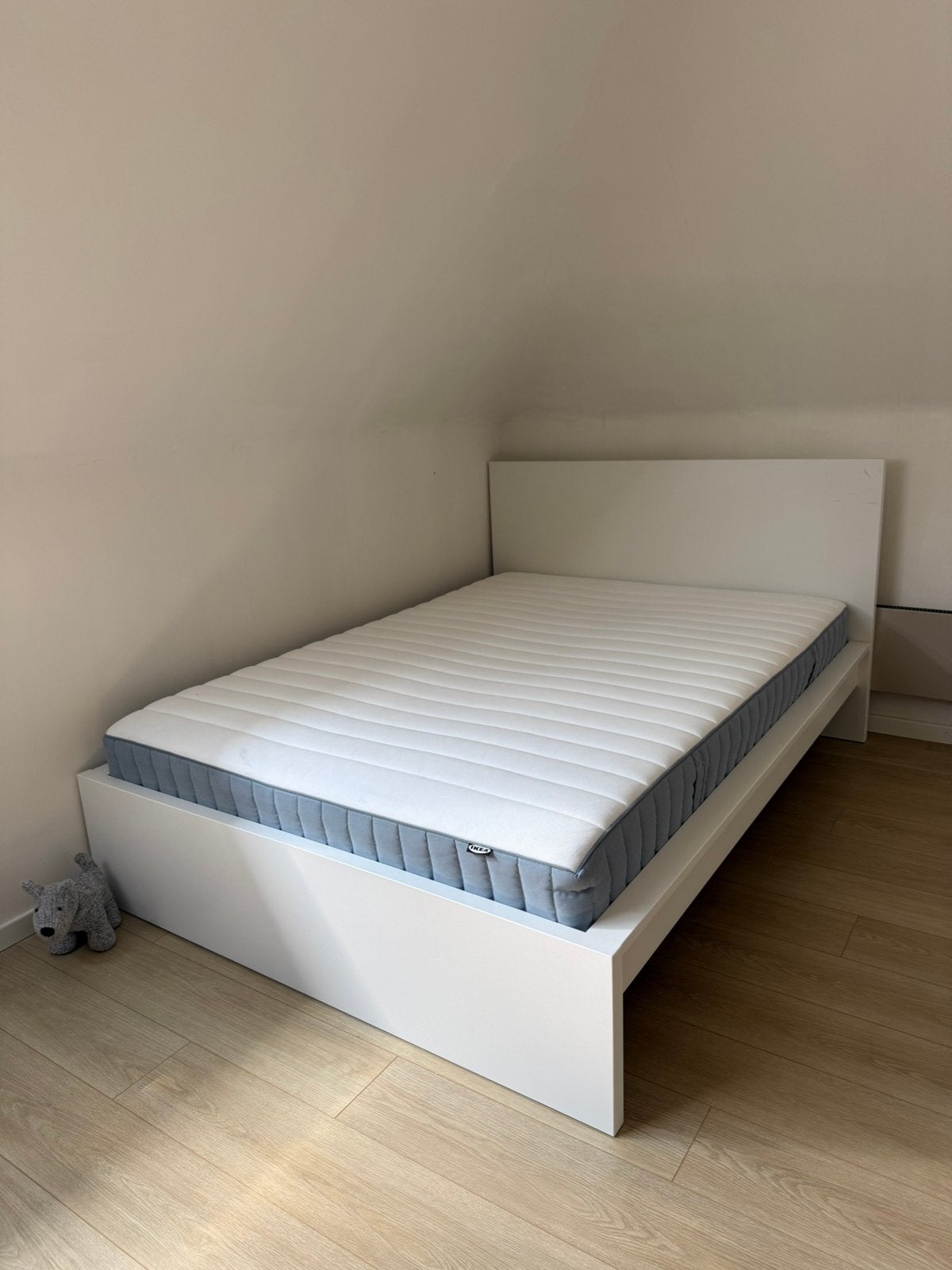 Lit IKEA MALM 160x200 blanc + matelas IKEA, Maison & Meubles, Chambre à coucher | Lits, Comme neuf, 200 cm, Blanc, Enlèvement