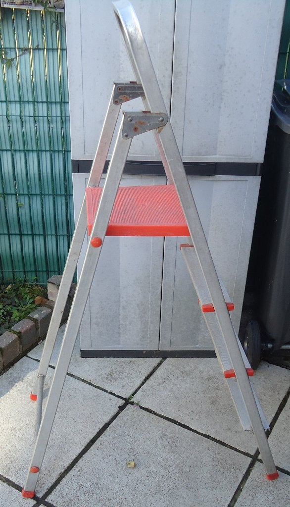 Aluminium trapladder, Doe-het-zelf en Bouw, Ophalen, Gebruikt, Ladder, Opvouwbaar of Inschuifbaar