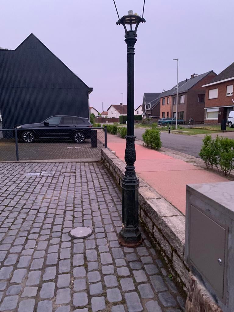 Ijzere paal met koperen kop, Tuin en Terras, Ophalen, Gebruikt