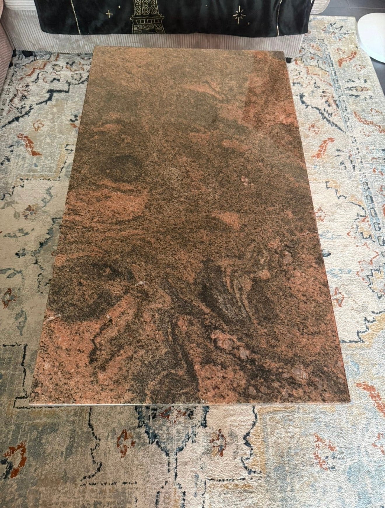 Marmeren salontafel, Ophalen, Overige materialen, Gebruikt, 100 tot 150 cm