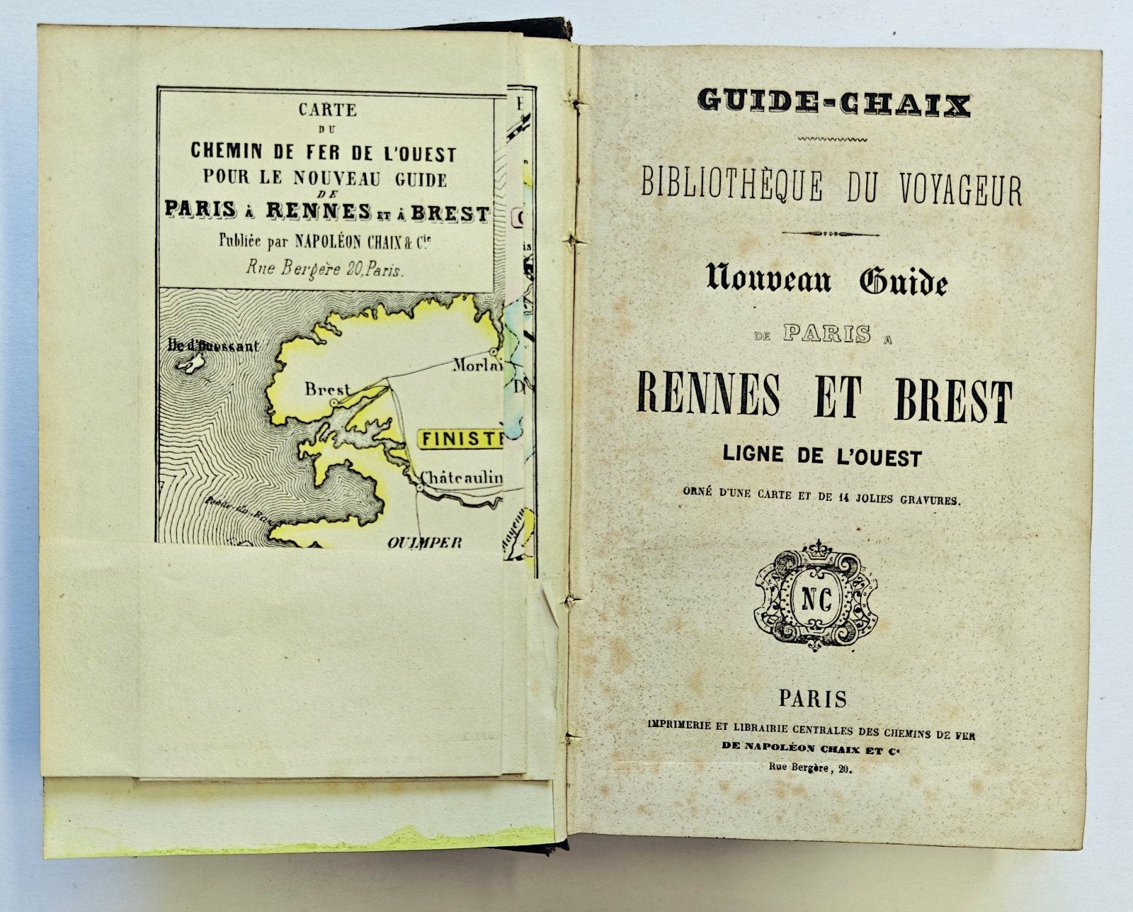 Guide-Chaix, de Paris à Rennes et Brest., Enlèvement ou Envoi
