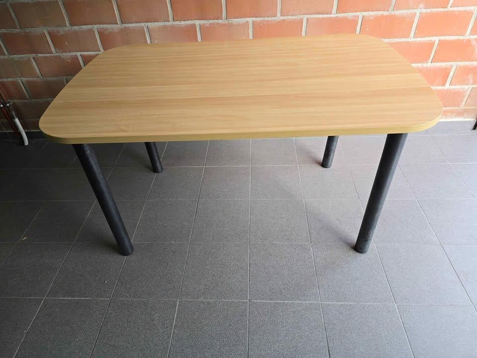 Stevig eettafel 4 personen, Ophalen, Gebruikt, 100 tot 150 cm, Overige materialen