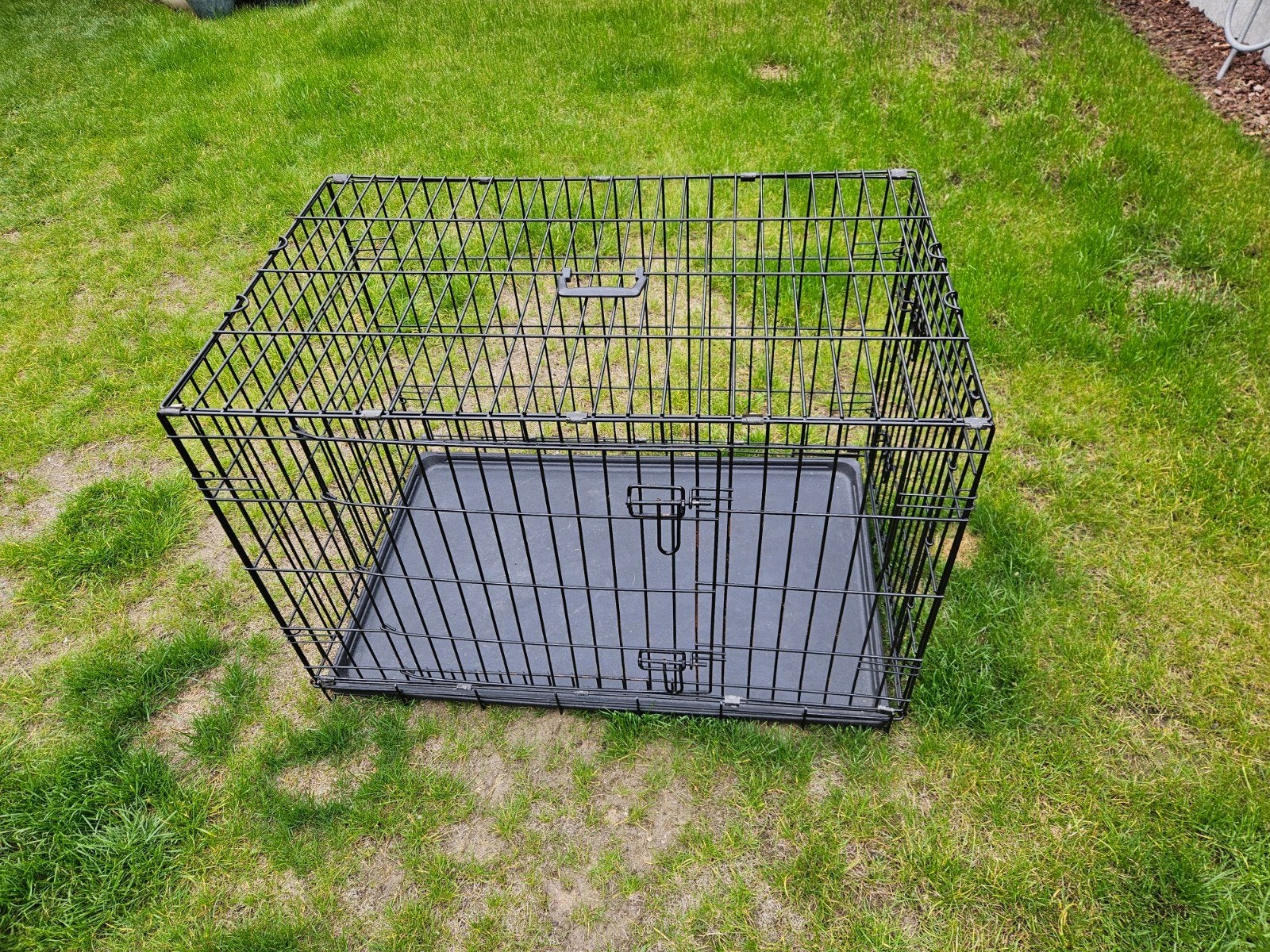 Hondenbench L zwart, Dieren en Toebehoren, Ophalen, Gebruikt