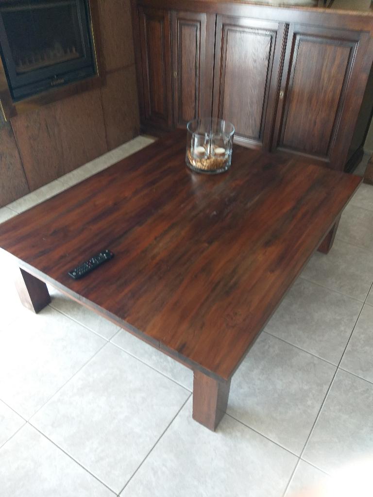 Salon tafel, Huis en Inrichting, Tafels | Salontafels, Ophalen, Gebruikt, Vierkant, 50 tot 100 cm