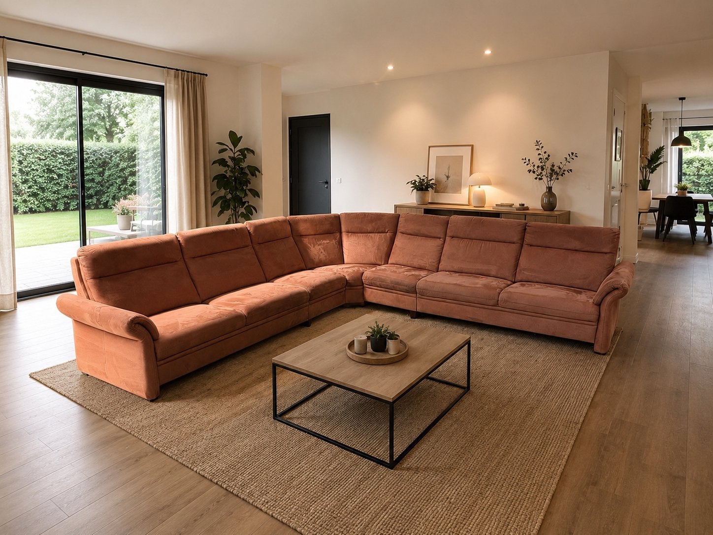 L sofa/woonkamer, Ophalen, Gebruikt, Stof, Alcantara