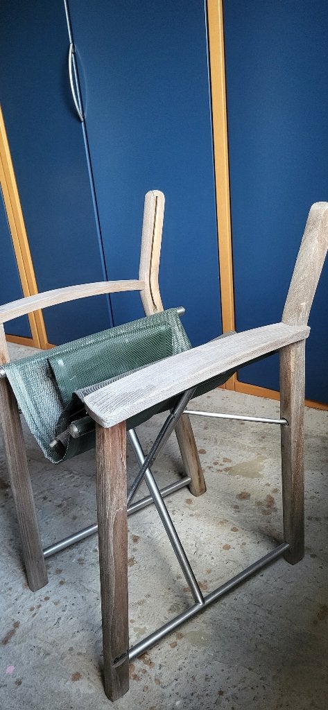2 sièges Gloster (le 3e pour les pièces de rechange), Enlèvement, Utilisé, Bois, Pliant