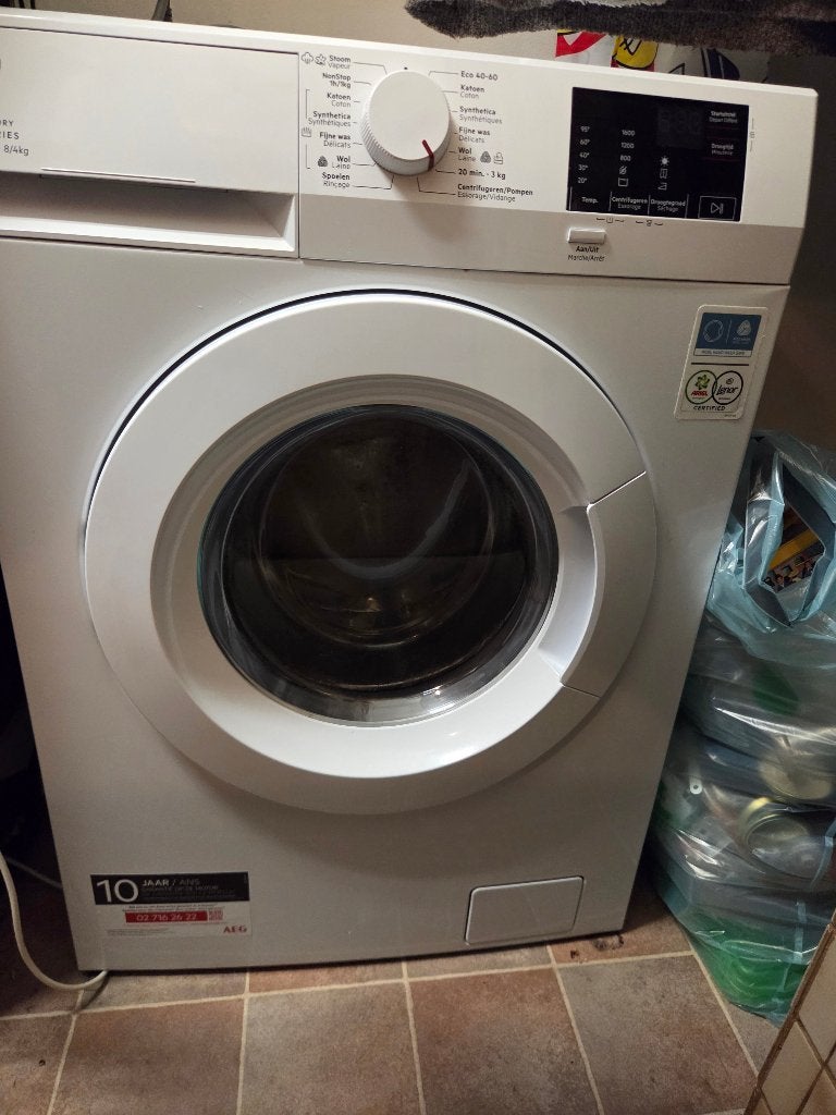 AEG LWF62R842 - 6000 OneGo - WAS-DROOGCOMBINATIE, Ophalen, Minder dan 85 cm, Handwasprogramma, Zo goed als nieuw