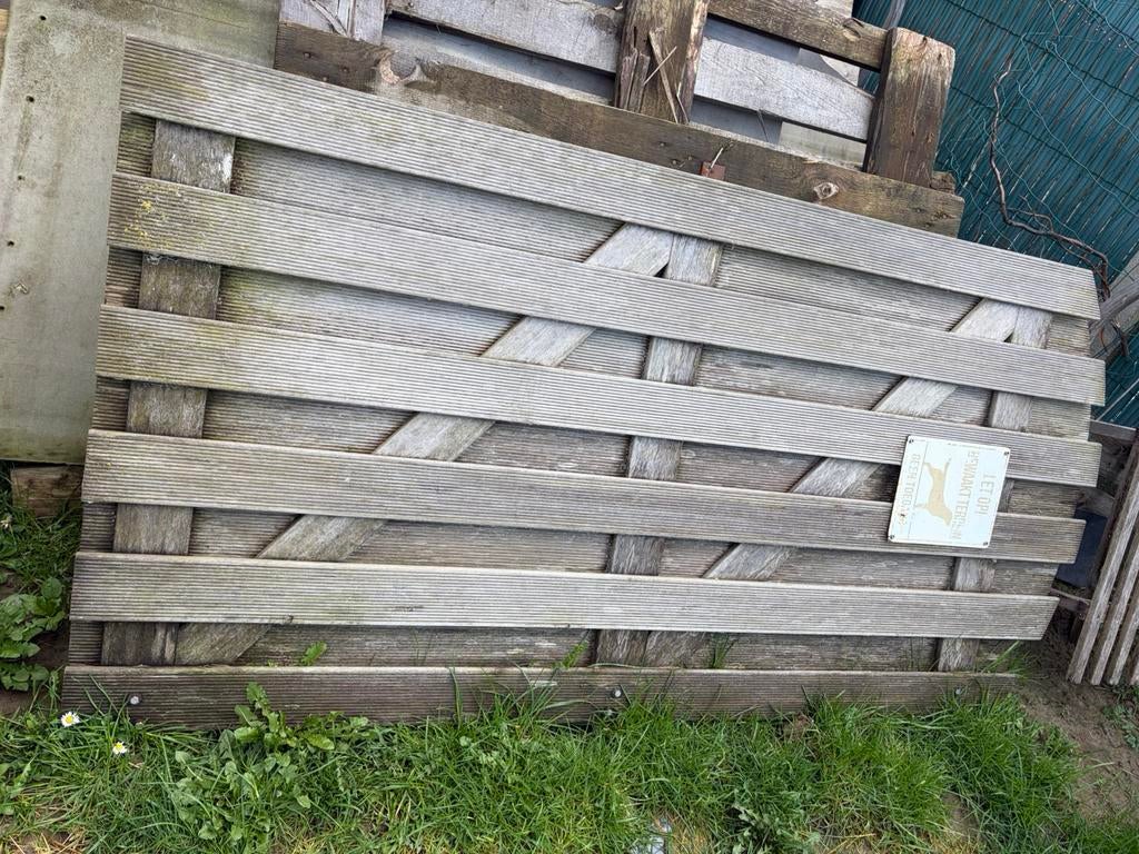 Houten poort, Tuin en Terras, Schuttingen, Ophalen, Zo goed als nieuw