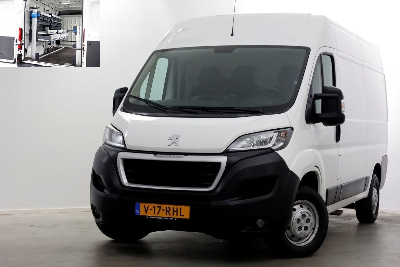 Peugeot Boxer 2.2 BlueHDi 120pk L2H2 Airco/Navi/Inrichting 0, Auto's, Wit, Onderhoudsboekje, 244 g/km, Bedrijf