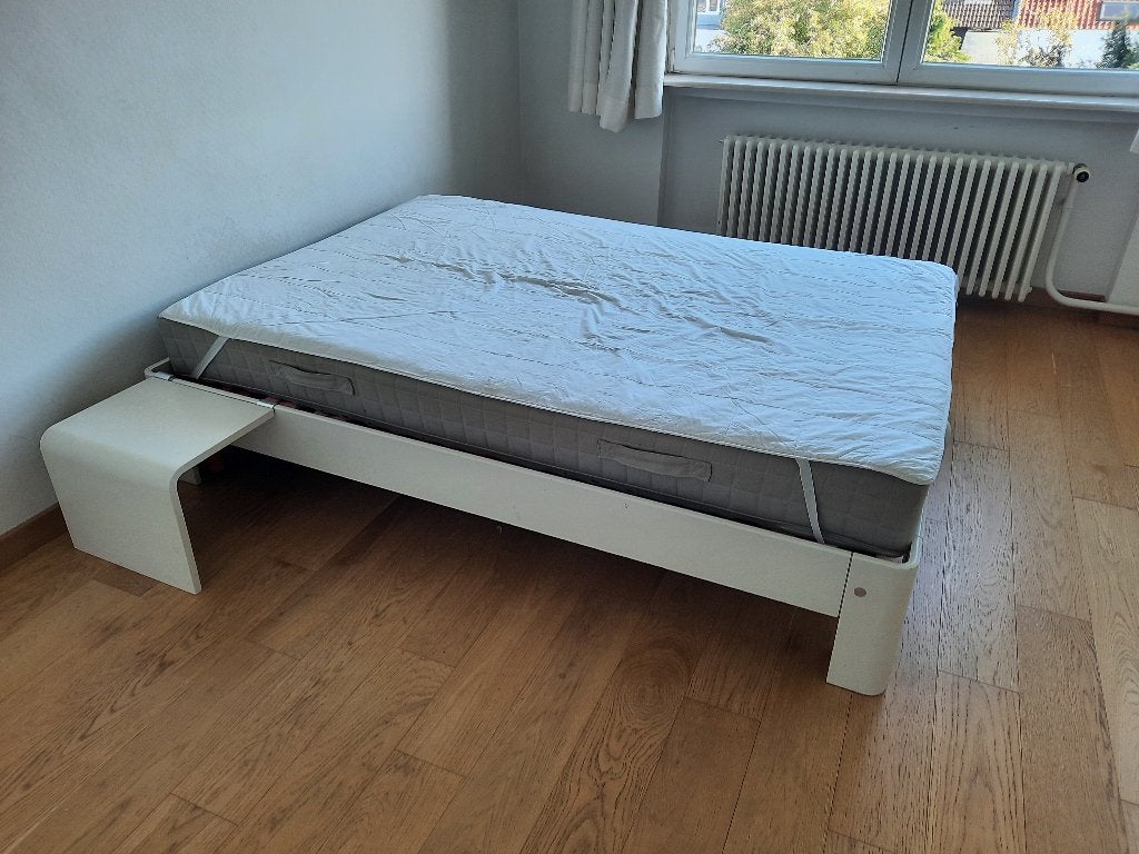 Lit Auping 150x200 + matelas 140x200, Autres dimensions, Contemporain, Enlèvement, Utilisé