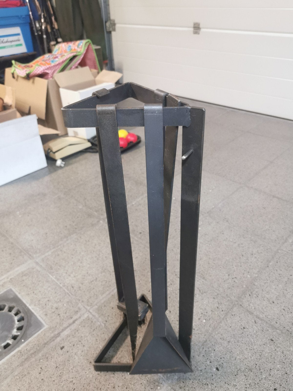 Haardstel antracietkleur, Ophalen, Zo goed als nieuw, Inbouwhaard, Houthaard