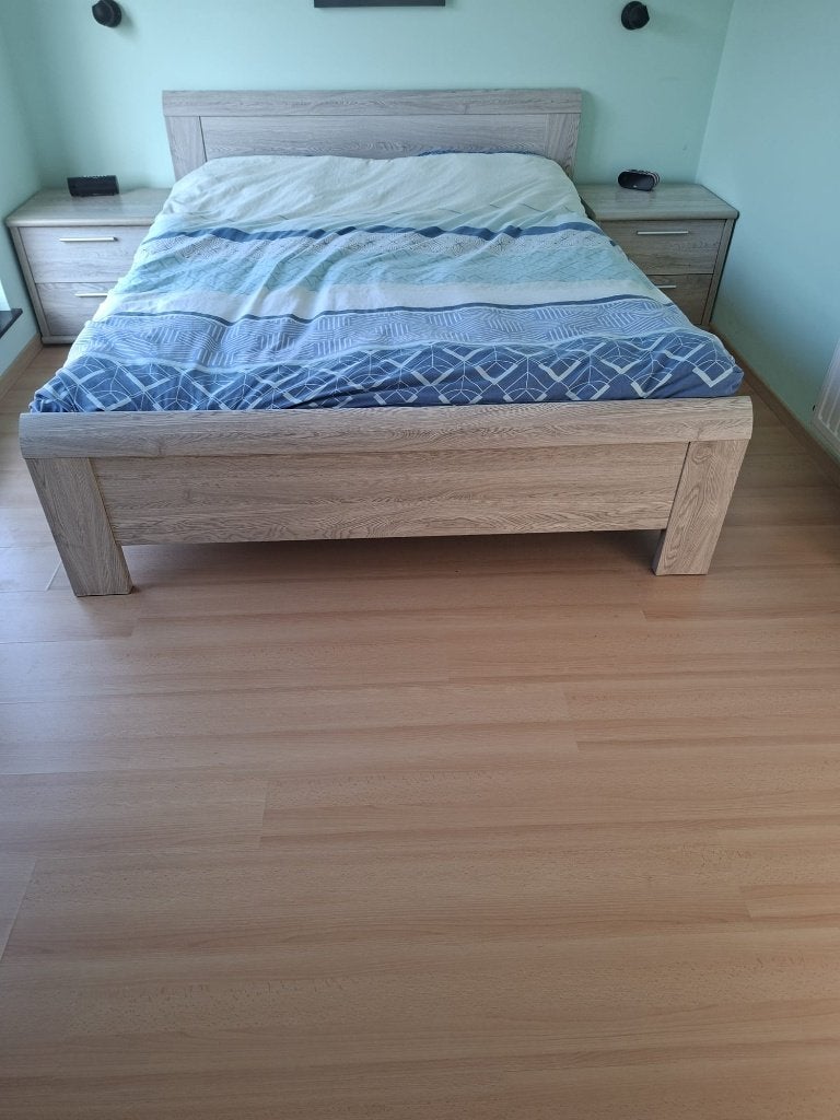 Slaapkamer pavia eik, Ophalen, Gebruikt, Tweepersoons