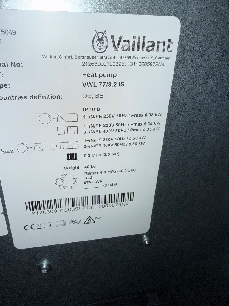 Vaillant warmtepomp nieuw, Ophalen, Nieuw, Overige typen, Hoog rendement (Hr)