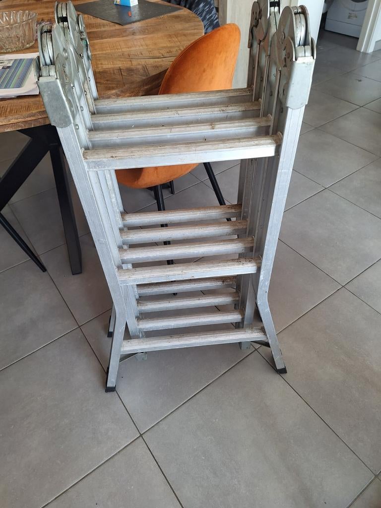 Plooiladder 4x3, Doe-het-zelf en Bouw, Ladders en Trappen, Ophalen