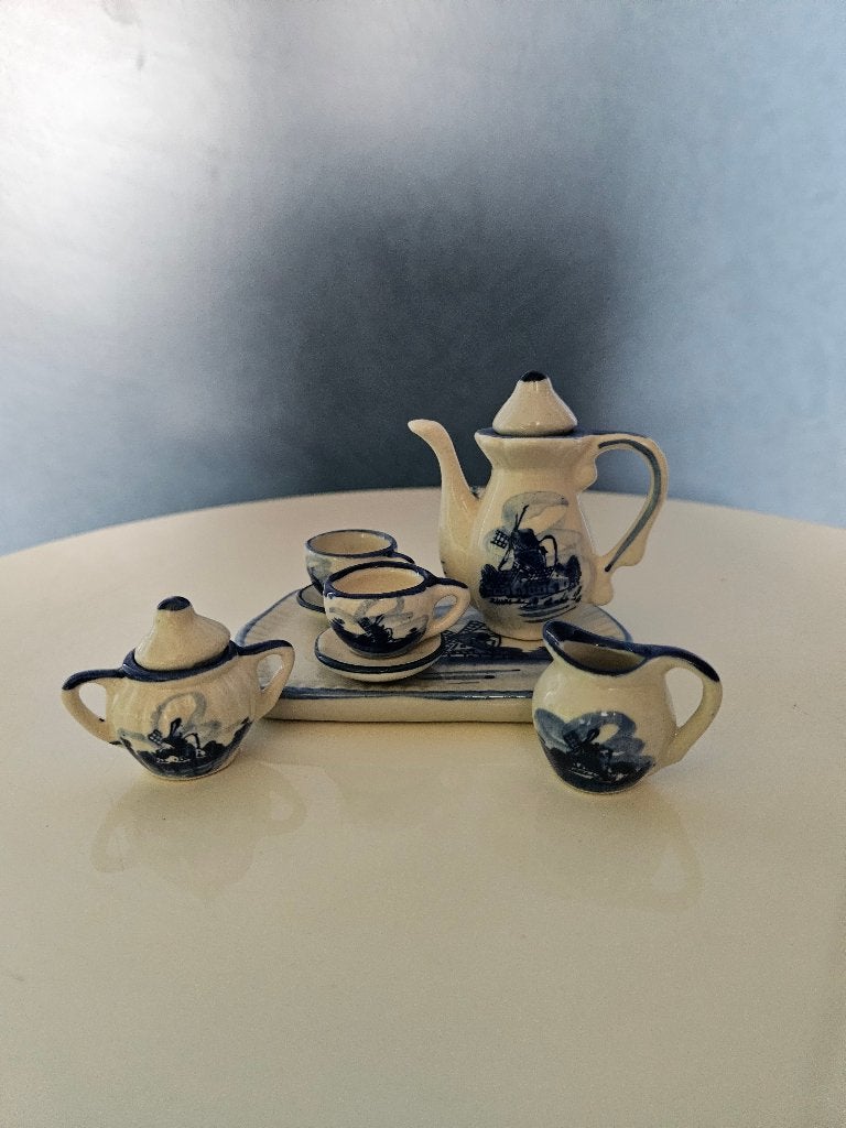 Miniatuur Koffieserviesje Delfts Blauw, Verzamelen, Overige Verzamelen, Ophalen of Verzenden, Zo goed als nieuw