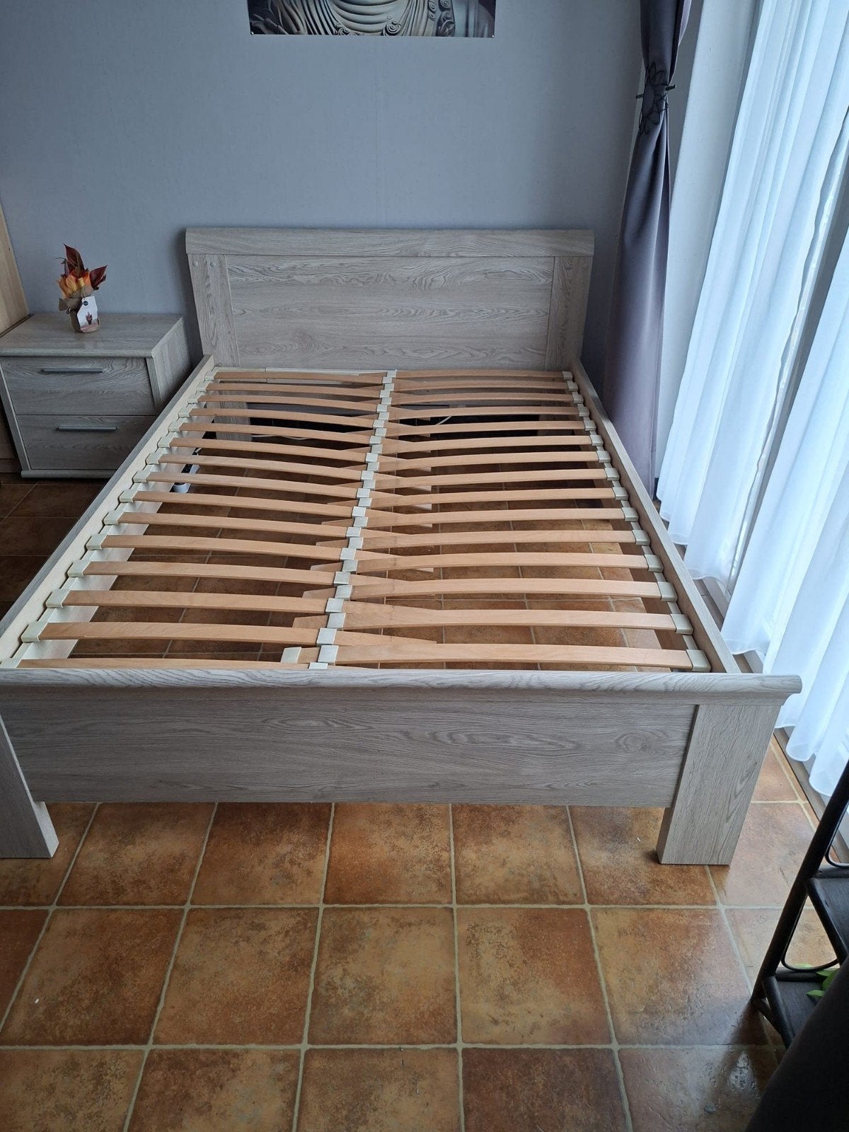 lit double + sommier + 2 tables de nuit, Enlèvement ou Envoi