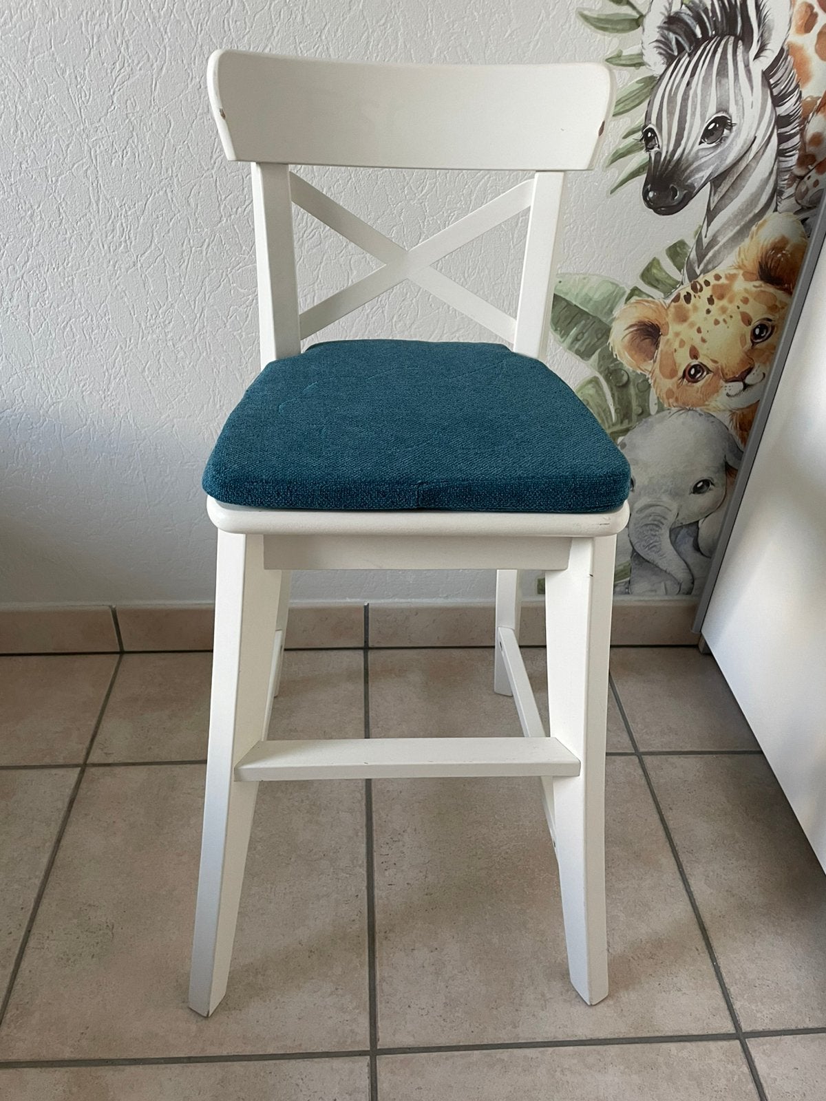 Chaise haute Ikea avec coussin amovible, Enlèvement, Utilisé
