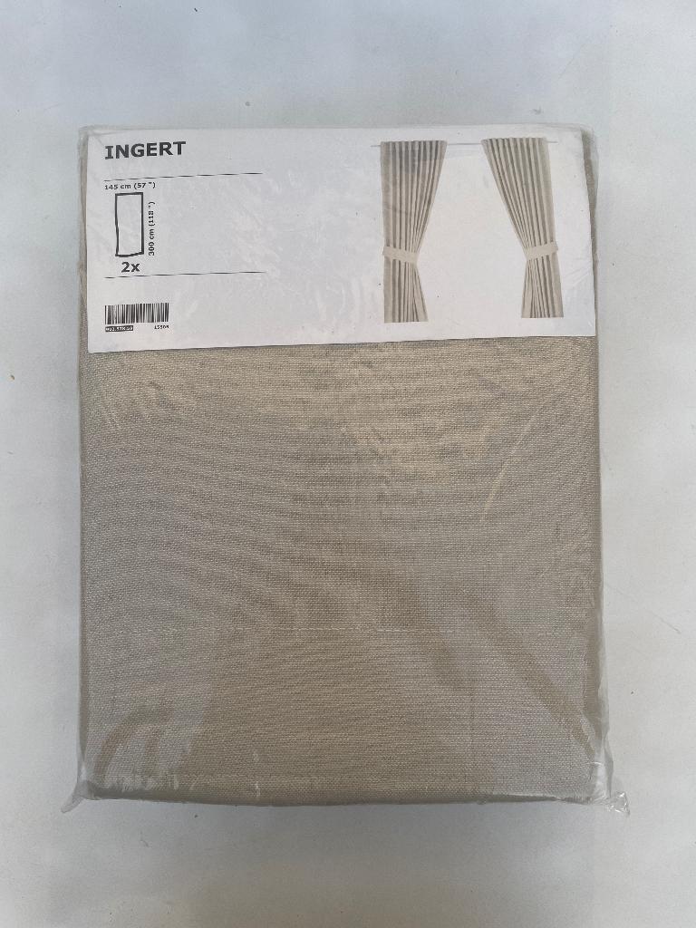 IKEA ‘Ingert’ gordijnen beige, Ophalen, Nieuw, Beige