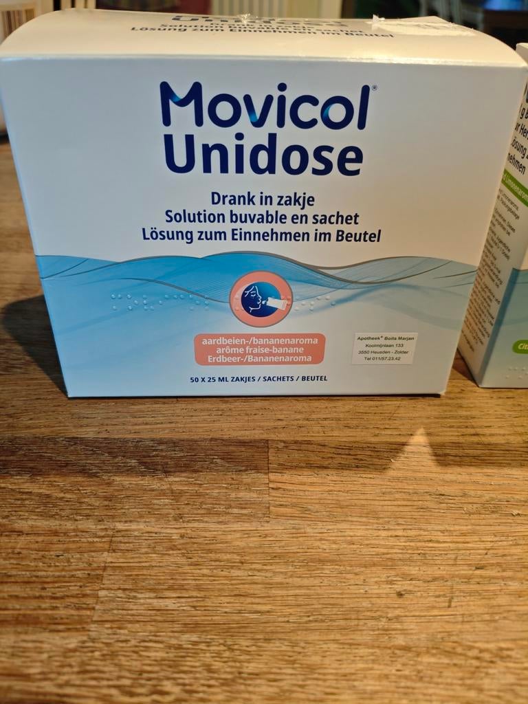 Movicol, Diversen, Ophalen