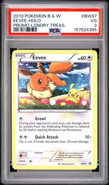 Eevee BW 97 PSA 3, Hobby en Vrije tijd, Verzamelkaartspellen | Pokémon, Ophalen of Verzenden, Nieuw, Losse kaart
