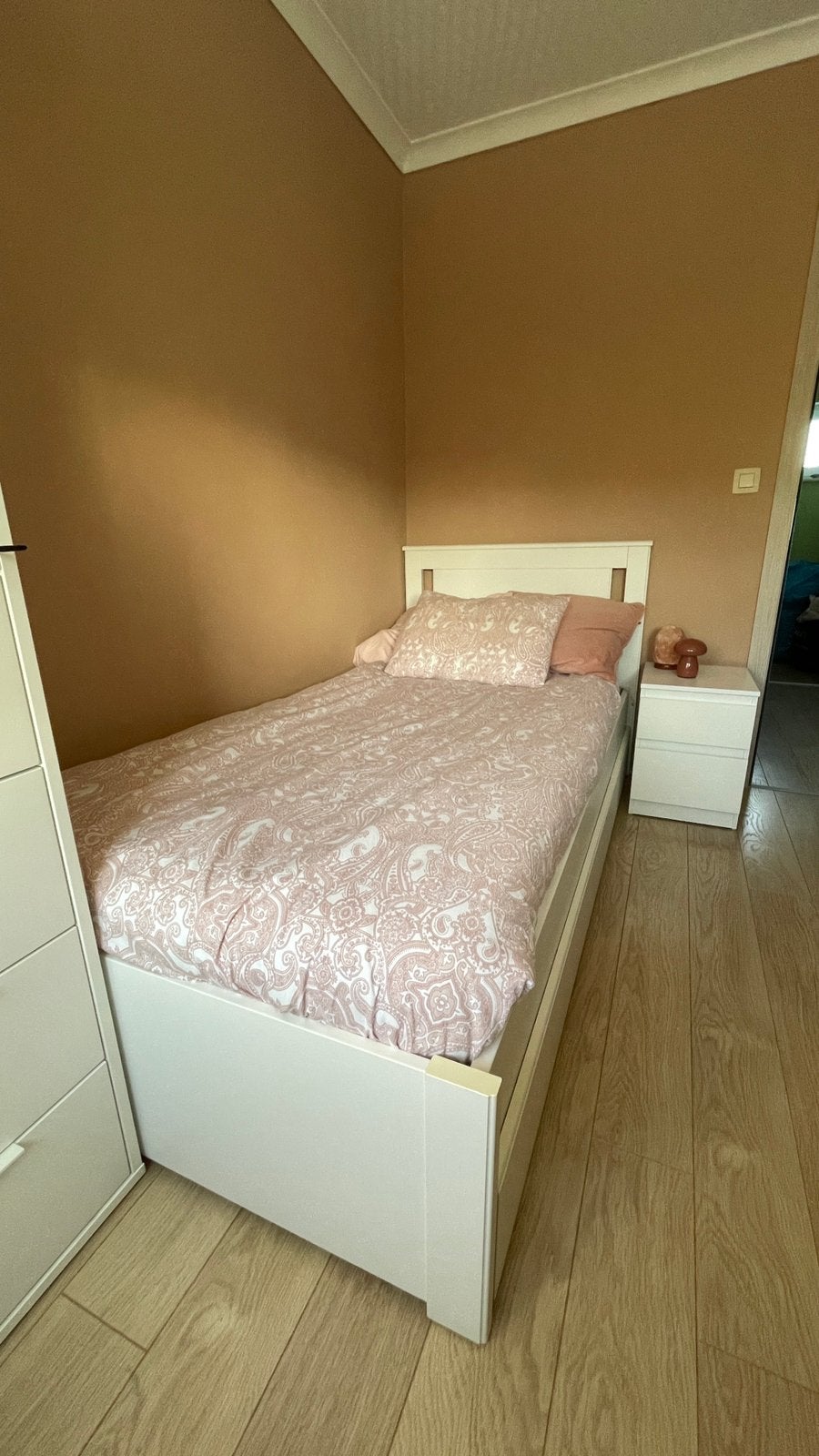 Eenpersoonsbed, Ophalen, 90 cm, Eenpersoons, Wit