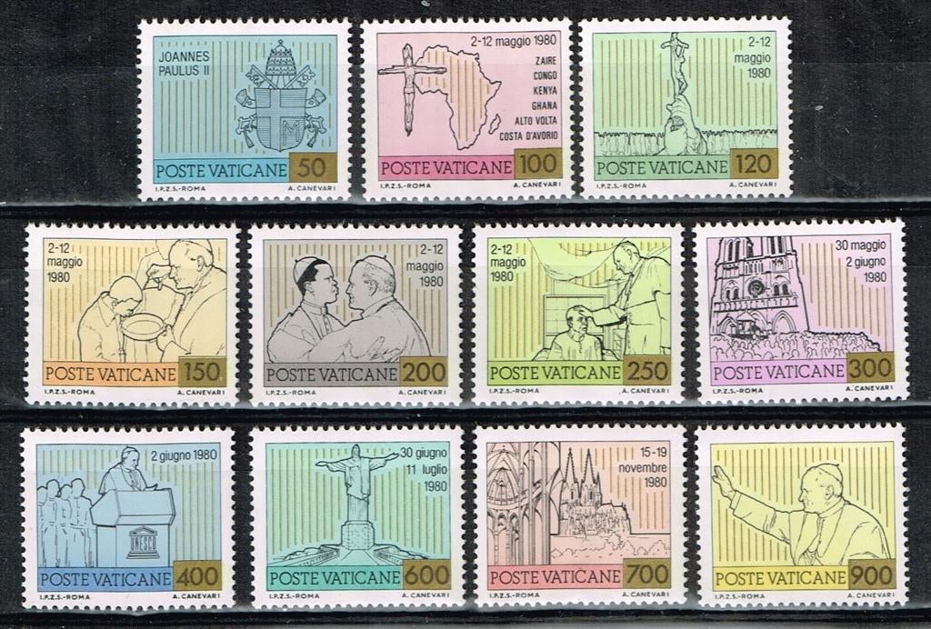 Timbres de la Cité du Vatican - K 5083 - Voyage du pape, Envoi, Non oblitéré