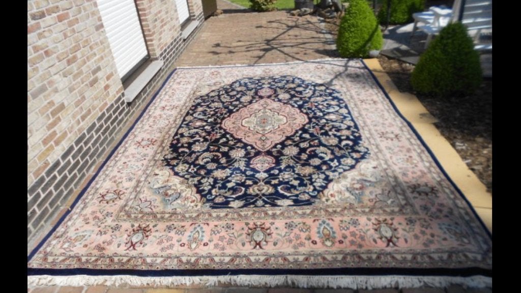HANDGEKNOOPT INDISCH TAPIJT IN ZEER GOEDE STAAT, Ophalen, Gebruikt, Overige kleuren, 200 cm of meer