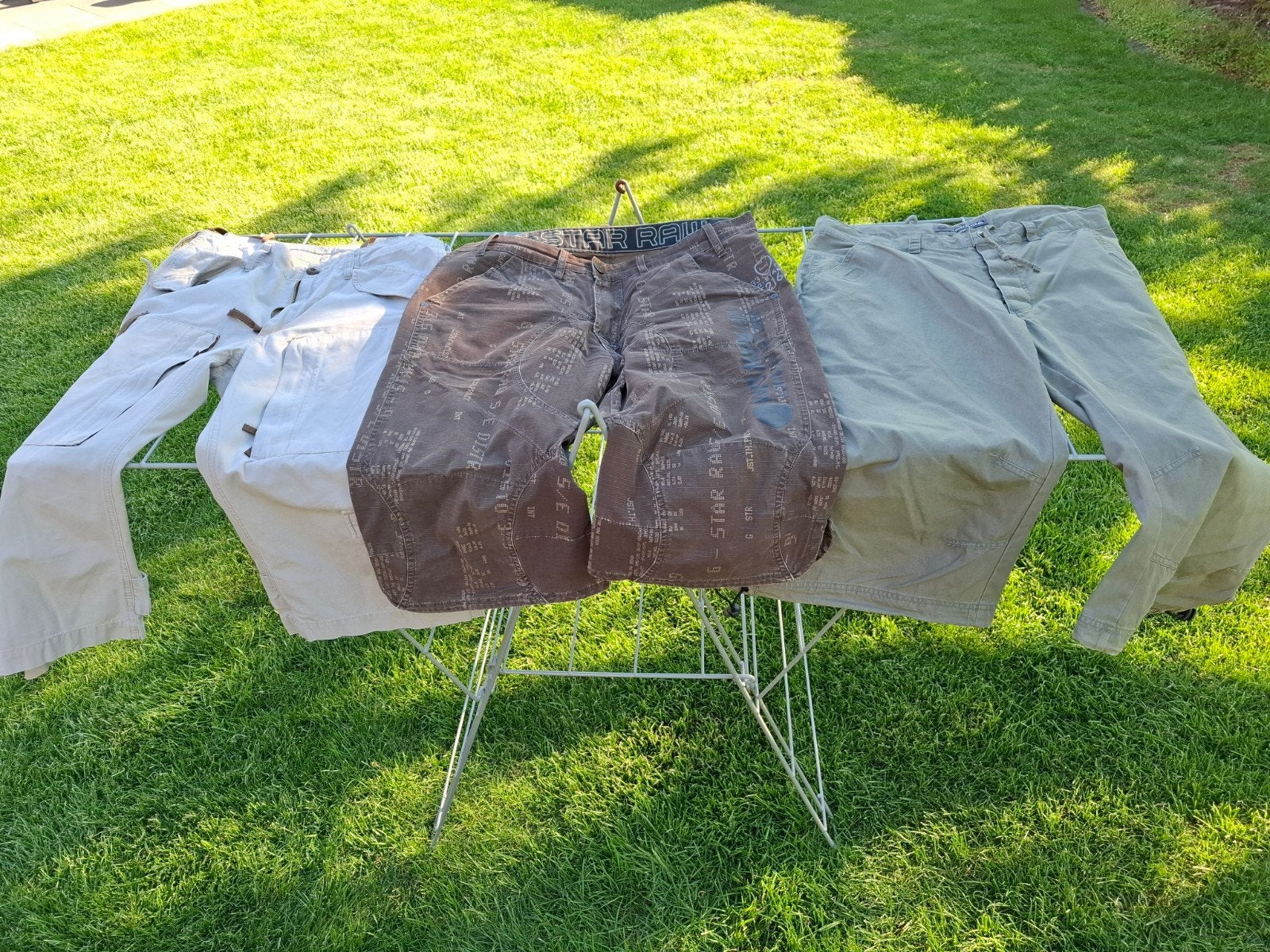3 lange herenshorten en 1 longsleeve maat L, Ophalen of Verzenden, Maat 52/54 (L)