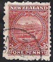 1 Postzegel Nieuw-Zeeland 1900 Witte terrassen, Ophalen of Verzenden, Gestempeld