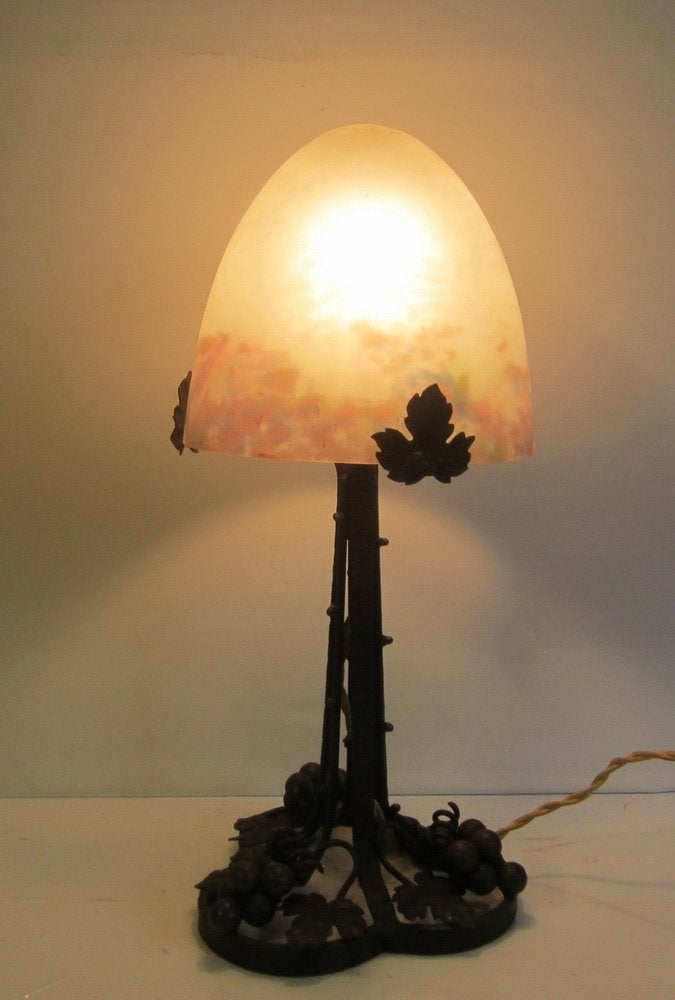 Lampe Art nouveau Muller Frères Luneville, vers 1910, Envoi