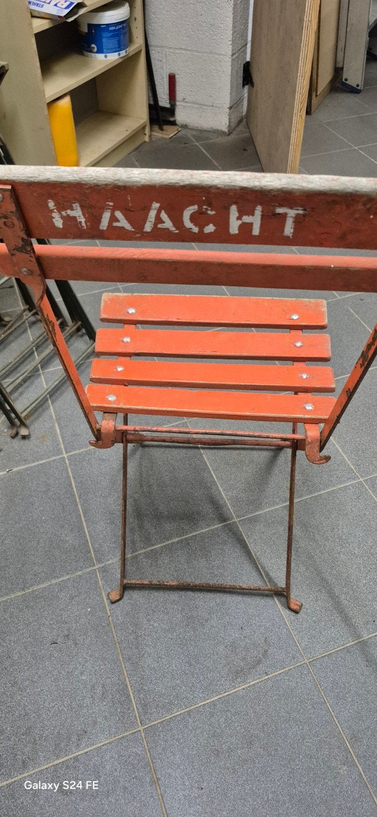 9 chaises pliantes vintage, Jardin & Terrasse, Enlèvement, Utilisé, Bois, Pliant