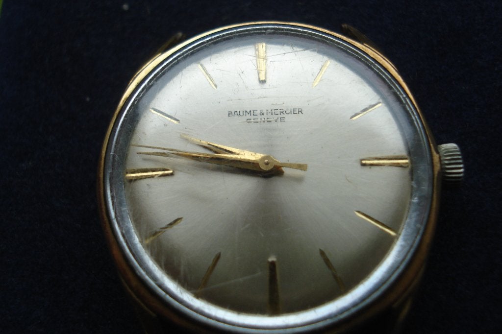 Baume & Mercier Genève mouvement mécanique fonctionne., Montre-bracelet, Autres marques, Enlèvement ou Envoi, Utilisé