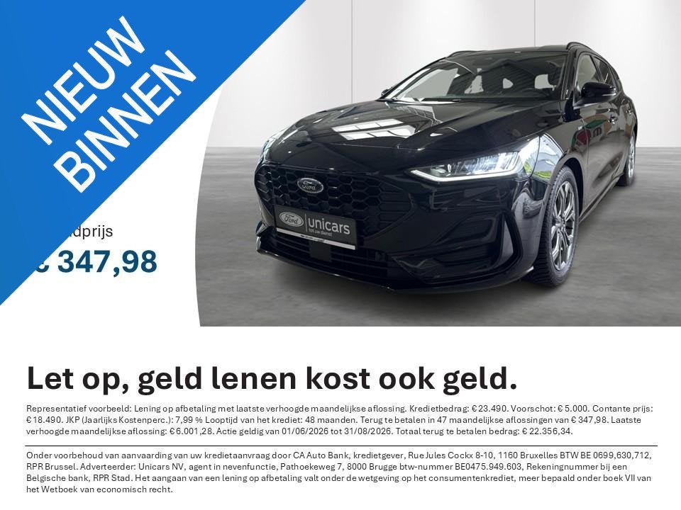 Ford Focus 1.0i Ecoboost MHEV 114kW ST-Line AUTOMAAT, Autos, Focus, Electronic Stability Program (ESP), 5 portes, Automatique