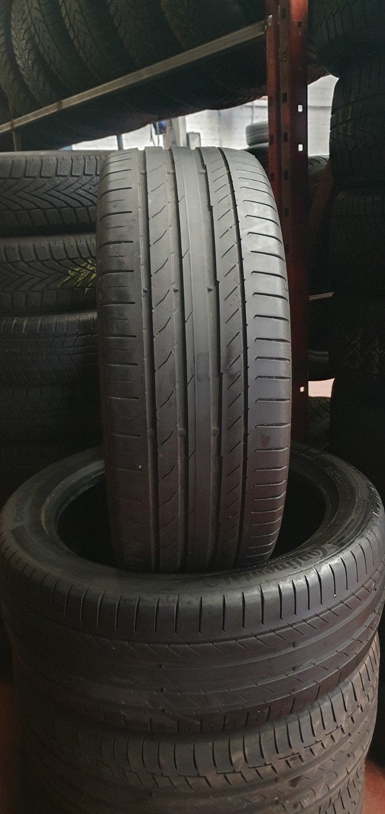 245/45R9 CONTINENTAL TOP QUALITÉ avec montage et équilibrage, Enlèvement, Utilisé