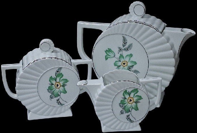 ensemble rare de 3 pièces pour le café, le sucre et le lait, Antiquités & Art, Antiquités | Porcelaine, Enlèvement