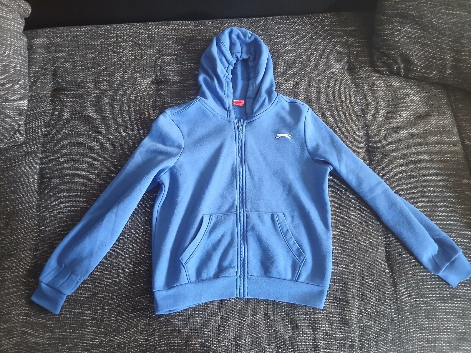 Blauwe hoodie, Kinderen en Baby's, Kinderkleding | Maat 158, Ophalen, Trui of Vest, Slazenger, Zo goed als nieuw