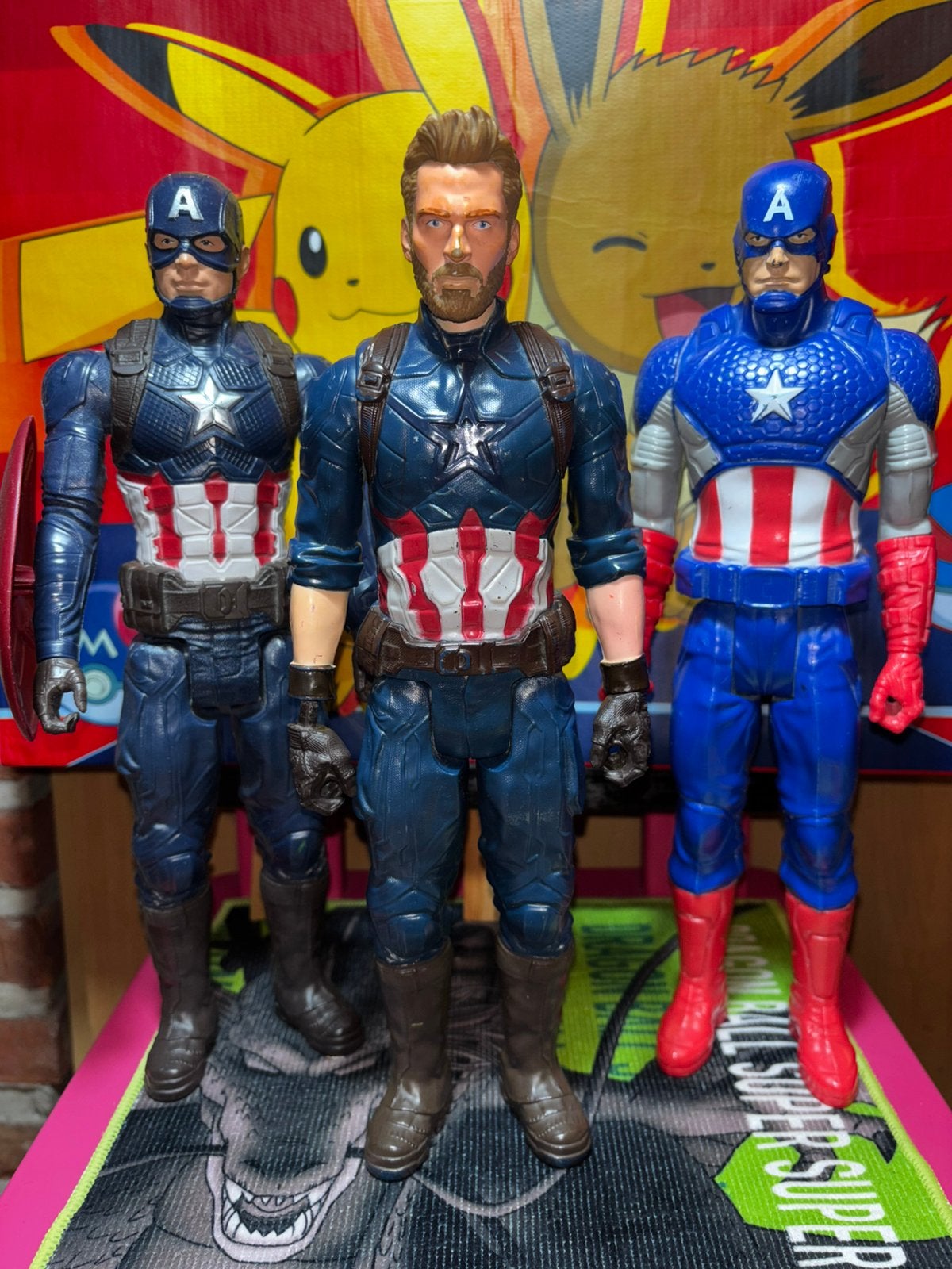 Lot de 3 figurines Captain America, Enlèvement ou Envoi, Utilisé