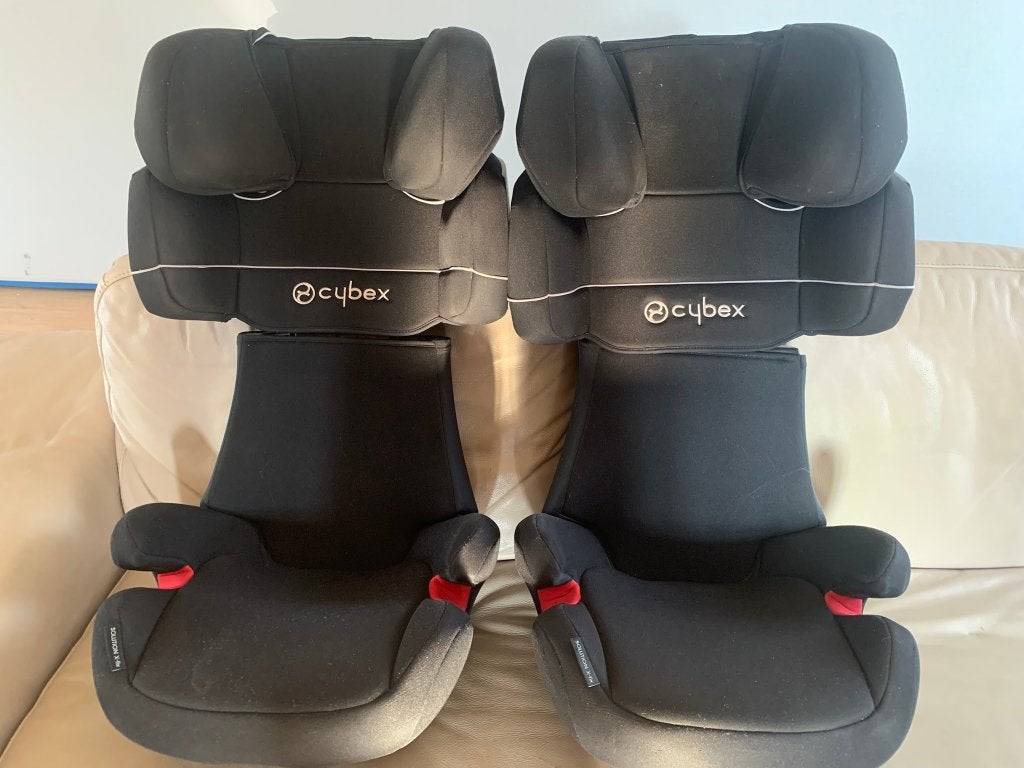 2 CYBEX autostoelen zwart, Kinderen en Baby's, Autostoeltjes, Gebruikt, 15 t/m 36 kg, Afneembare rugleuning, Isofix