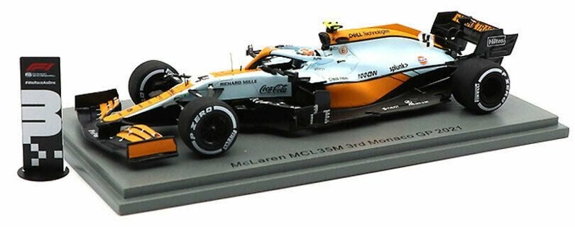 Lando Norris 1:43 Monaco GP 2021 Mclaren MCL35M S7679, Ophalen of Verzenden, Nieuw, Formule 1