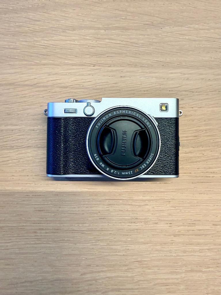 Fujifilm X-E5 Zilver + XF23mm F2.8 R WR – NIEUWSTAAT, Audio, Tv en Foto, Fotocamera's Digitaal, Nieuw, Compact, Fuji, Geen optische zoom